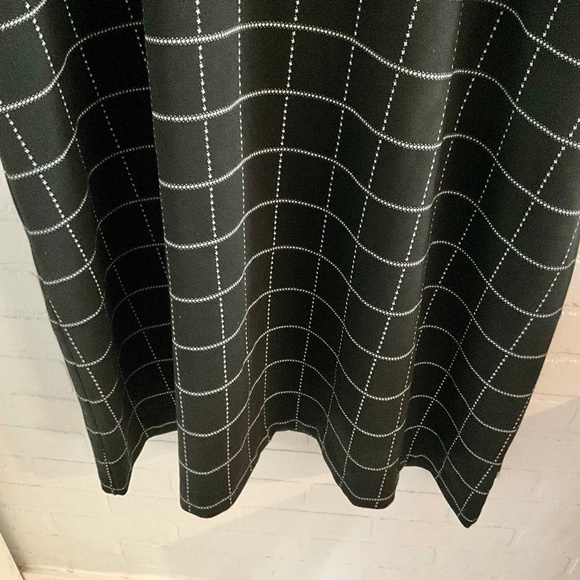 Michel Studio Dress LBD Plaid Checkered Scoop neck Mini Black White size 4X - Picture 3 of 8